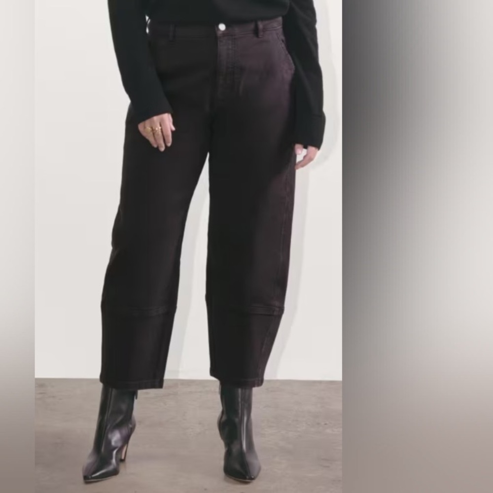 Everlane The Utility Barrel Denim Pant in Black Size 4 $98